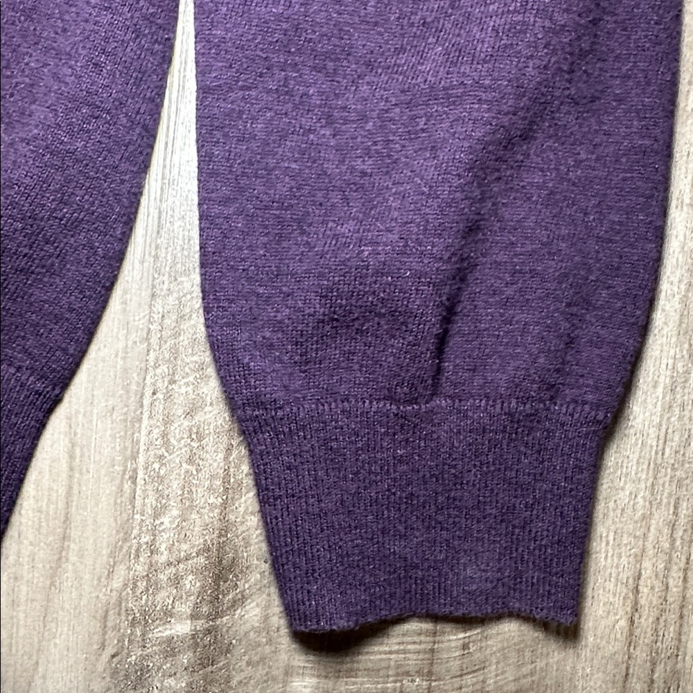 Jos. A. Bank Traveller Deep Purple Quarter Zip Pullover Sweater - 2XLT - Picture 4 of 7